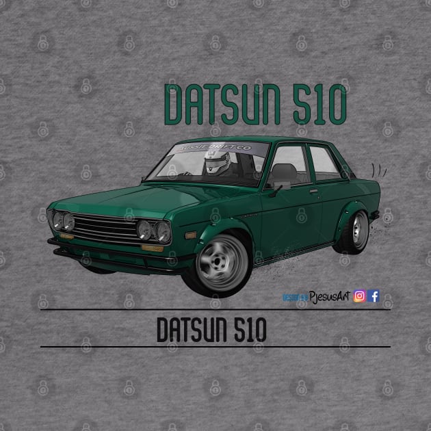 Datsun 510 Green Gas by PjesusArt